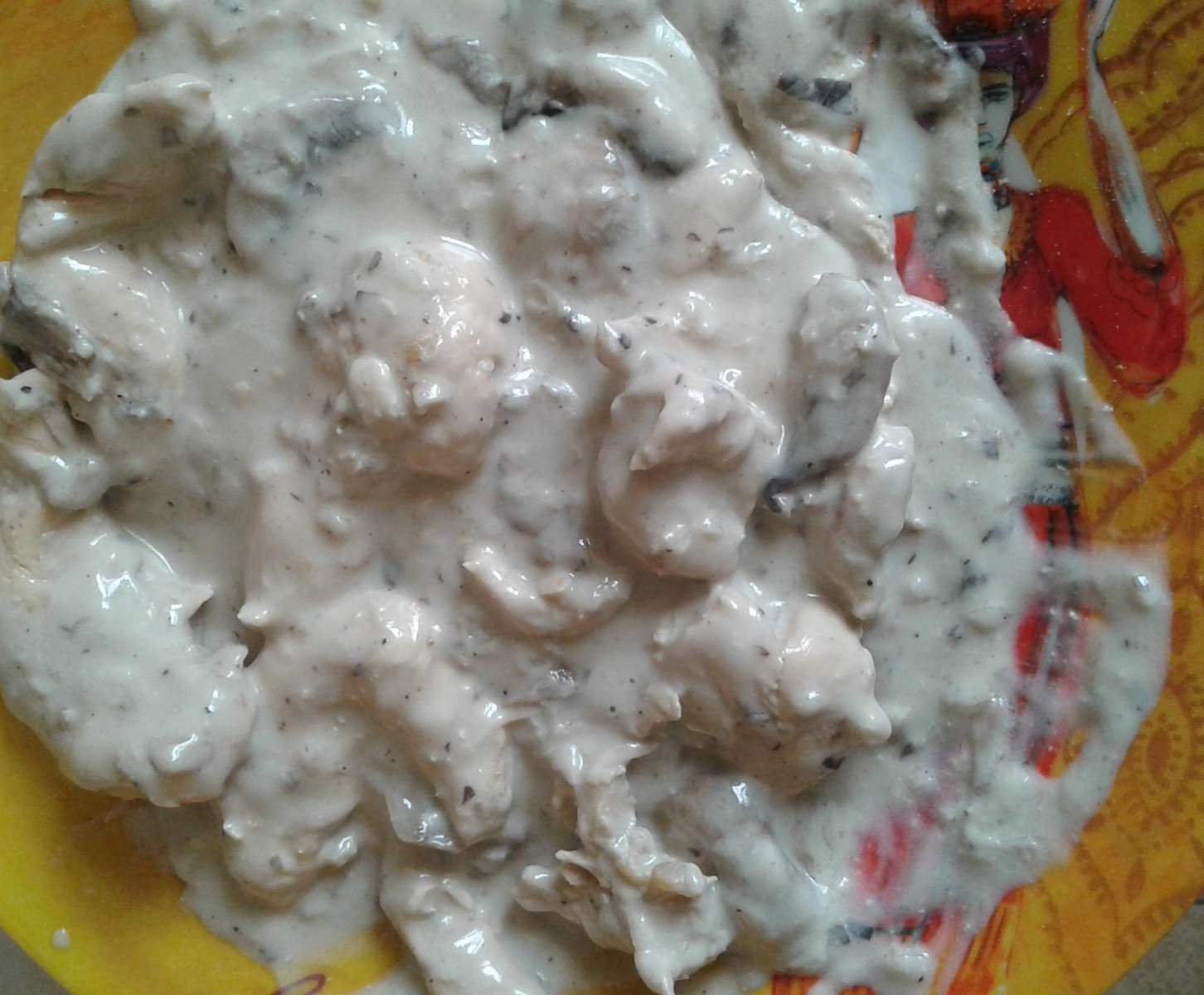 Aiguillettes de poulet à la crème et champignons