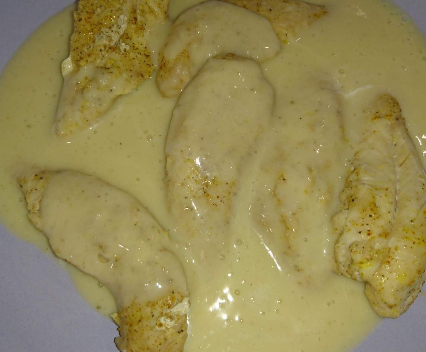 Aiguillettes de poulet sauce crème