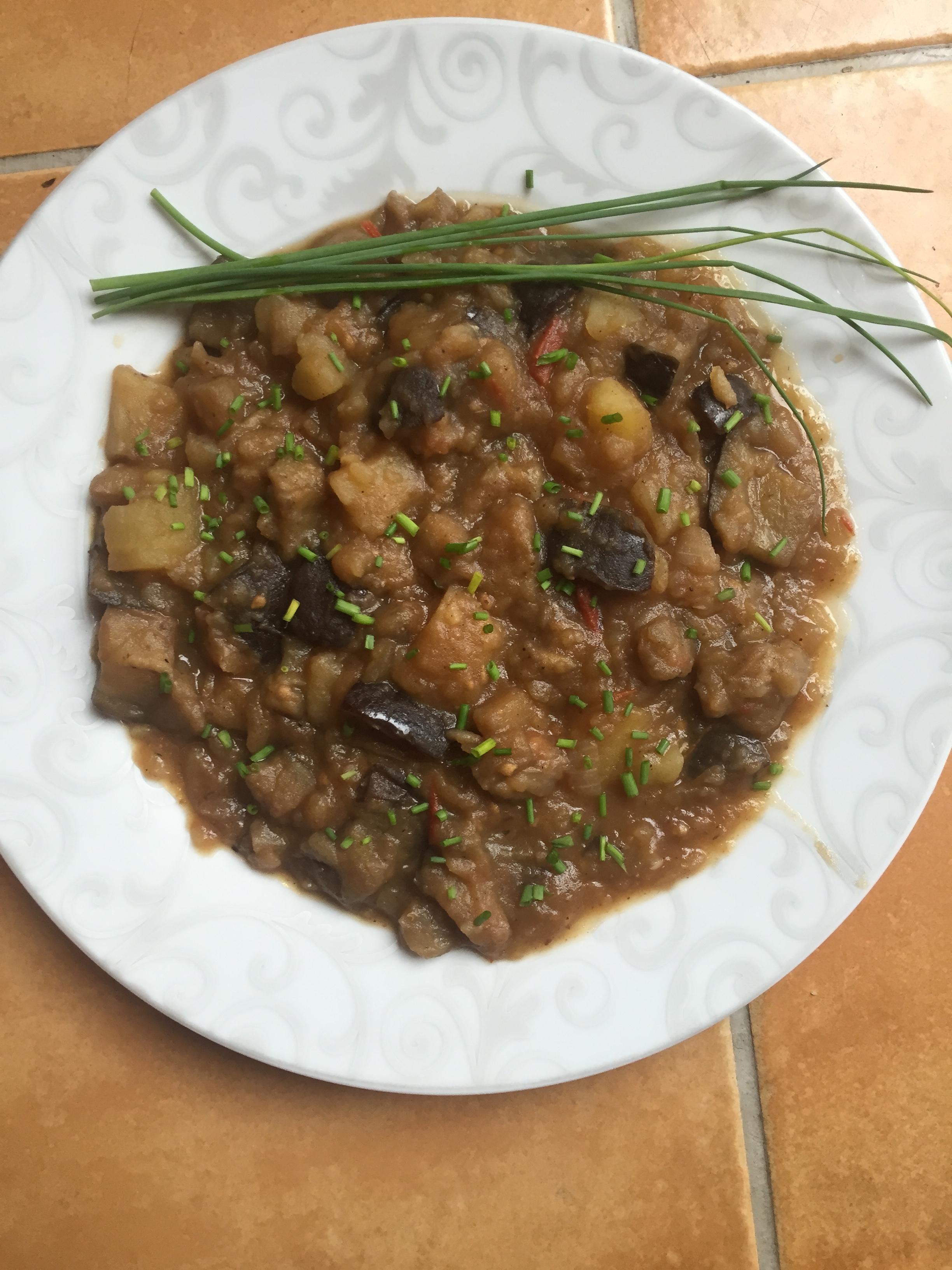 Aloo Baingan pommes de terre Aubergines
