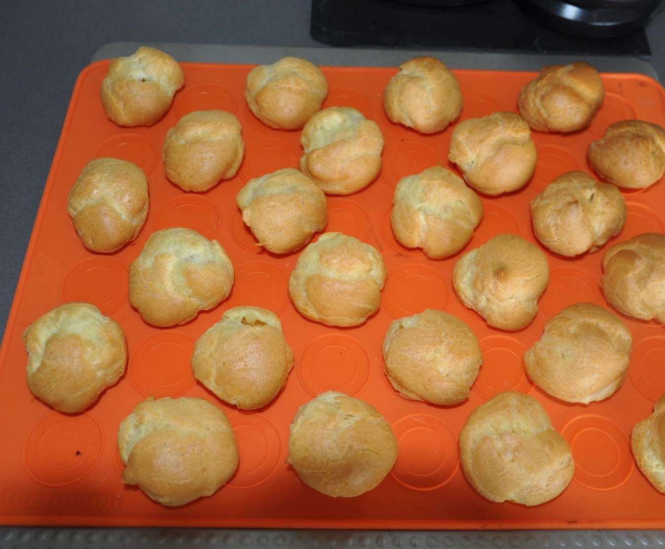 apero: mini chou farci à la mousse saumon fumé/crevette