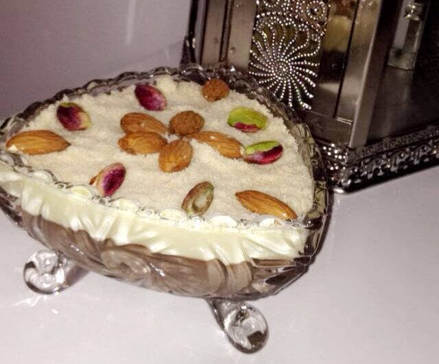 Assida Zgougou / crème de pin d'Alep (dessert tunisien)