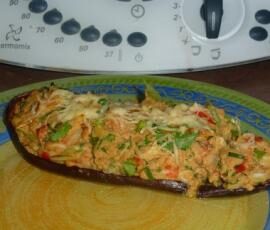 Aubergine farcie au thon