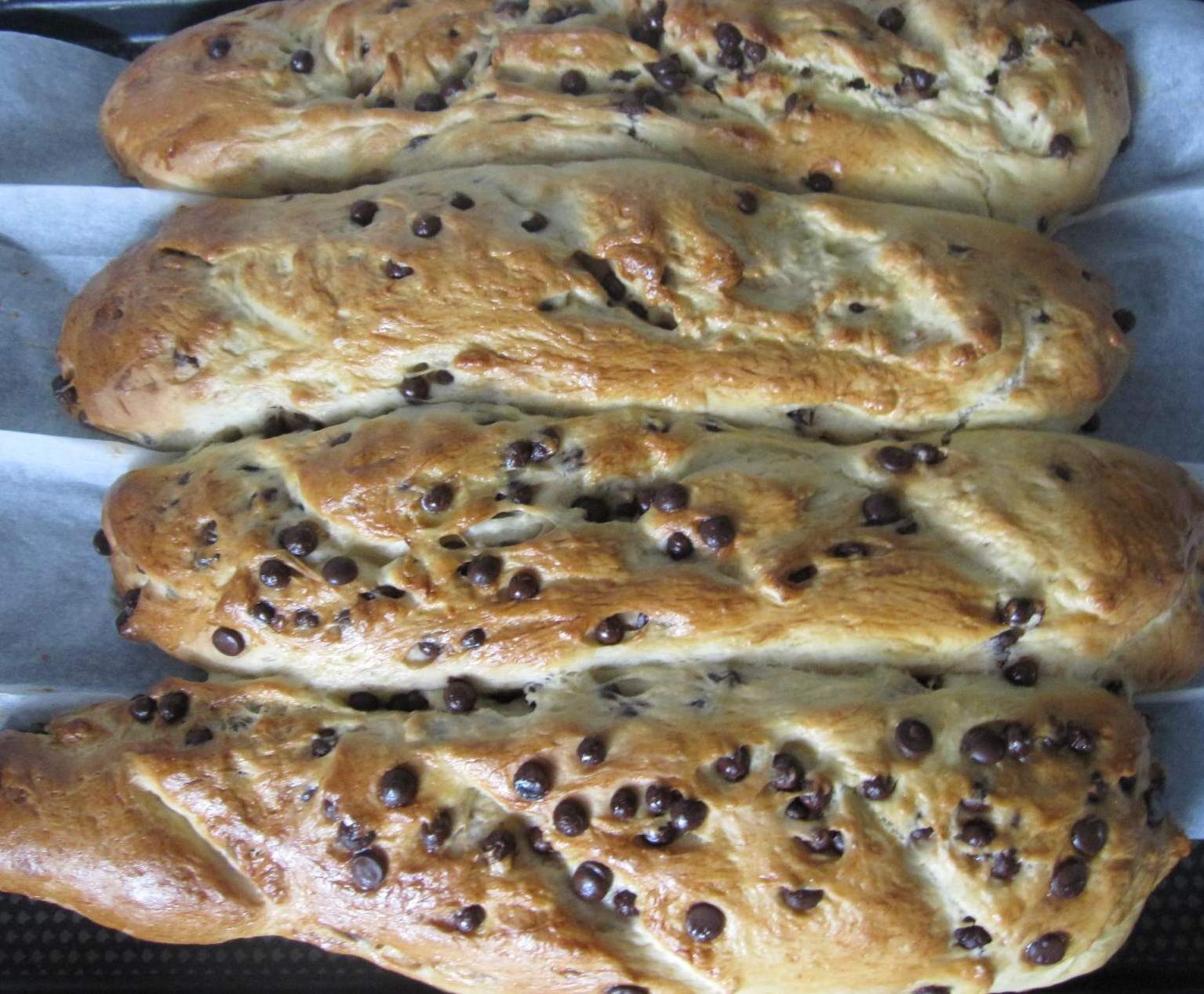 Baguette viennoise au chocolat
