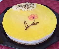 Bavarois poire - caramel au beurre salé