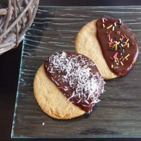 Biscuits sablés vanille chocolat