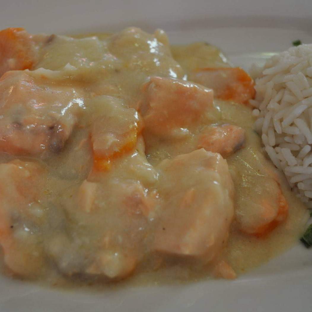 Blanquette de saumon au Roquefort