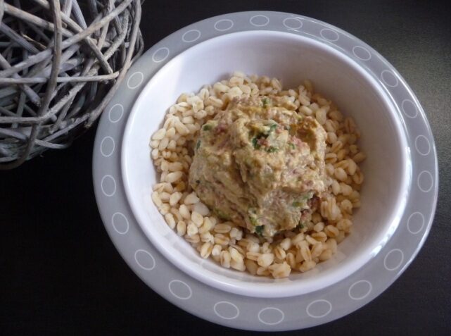 Blé à la crème de courgettes et navet pour bébé