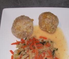 Boulettes de poulet au fromage façon cordon bleu