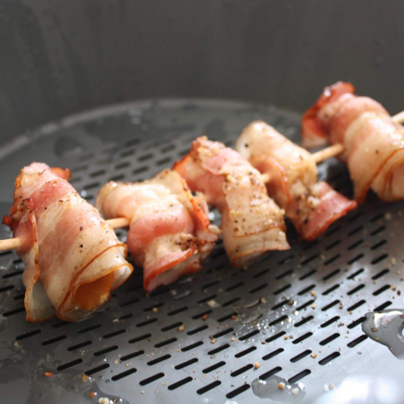 Brochettes de coquilles St-Jacques au lard (cuisson vapeur)