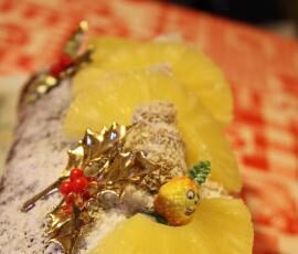 Bûche ananas coco