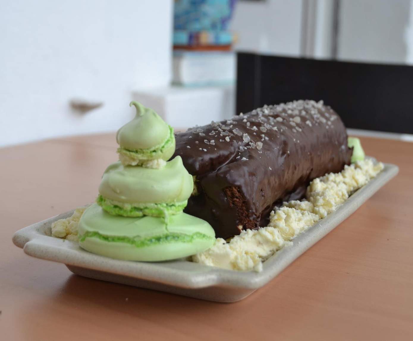 Bûche crème au beurre éclats de caramel