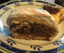 bûche croquante mousse chocolat caramel beurre salé