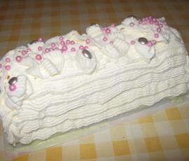 Bûche glacée de fête vanille /pistache