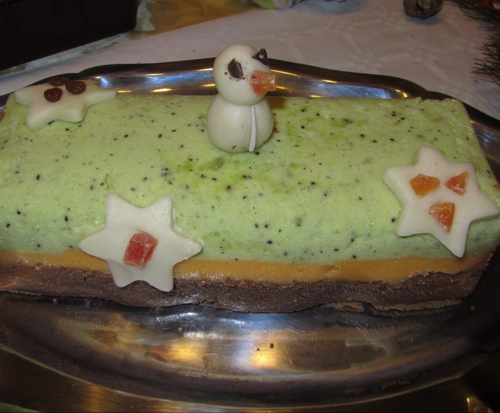 Bûche glacée fruits et chocolat