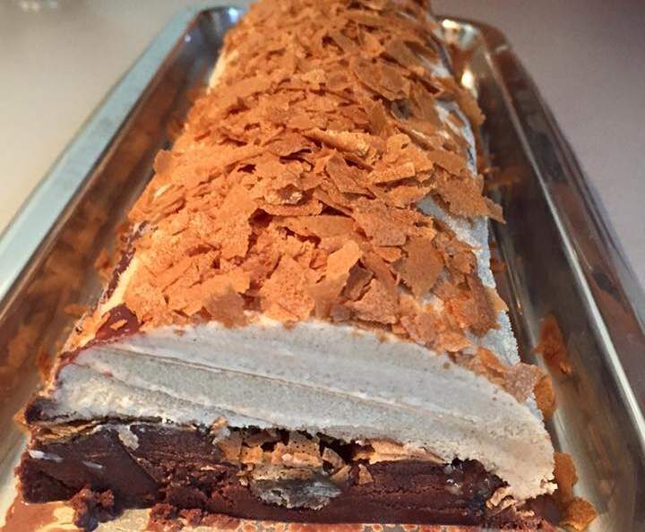 Bûche glacée praliné-choco