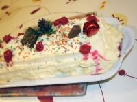 Bûche mascarpone et framboise (sans gluten)