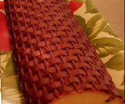 Bûche mousse vanille insert fruit rouge