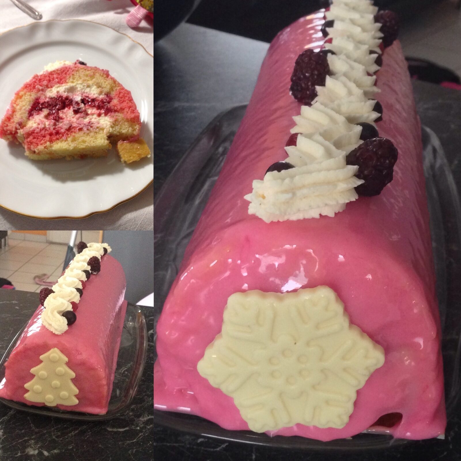 Bûche passion framboise