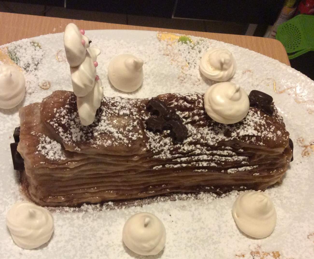 Bûche pâtissière aux marrons