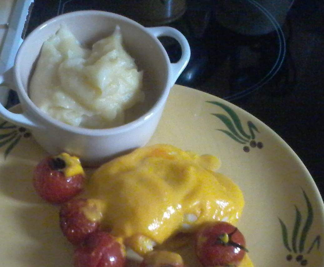 cabillaud en sauce carotte/gingembre