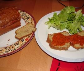 cake au thon et son coulis de tomate