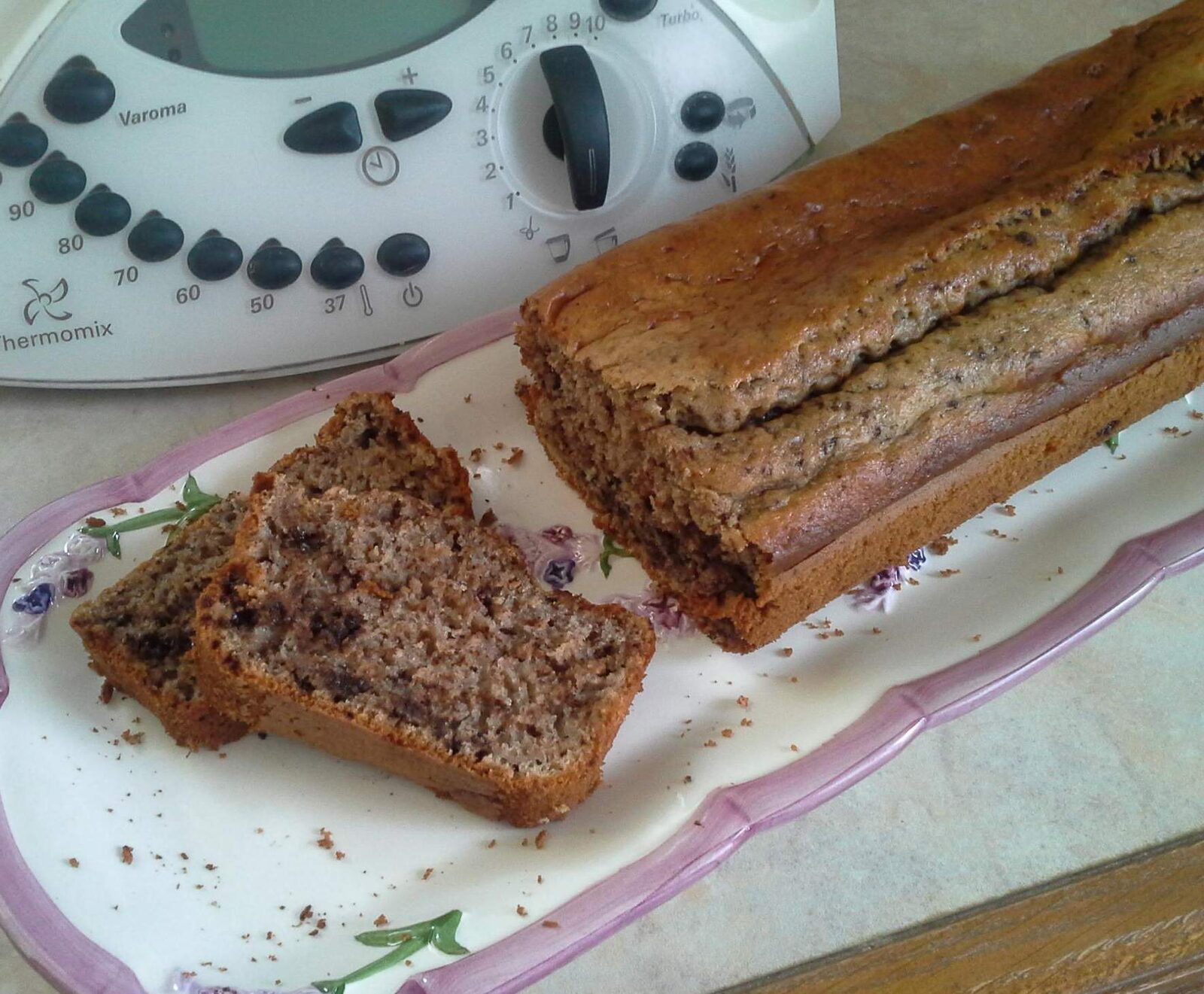 Cake banane- coco aux pépites de chocolat