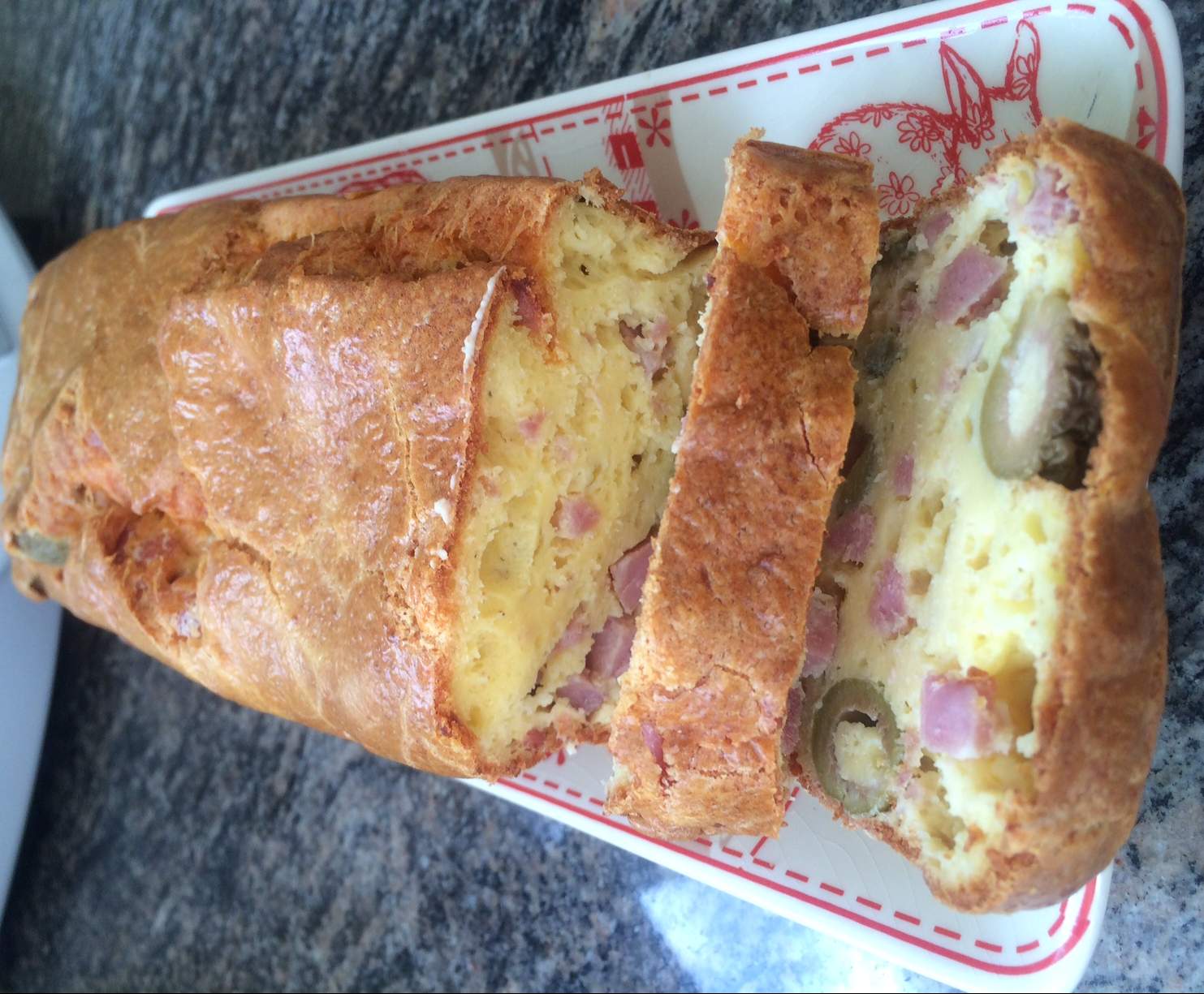 Cake jambon olives