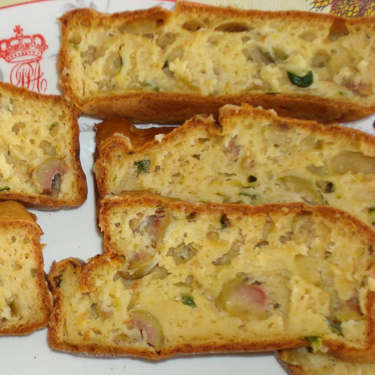 Cake olives vertes courgettes