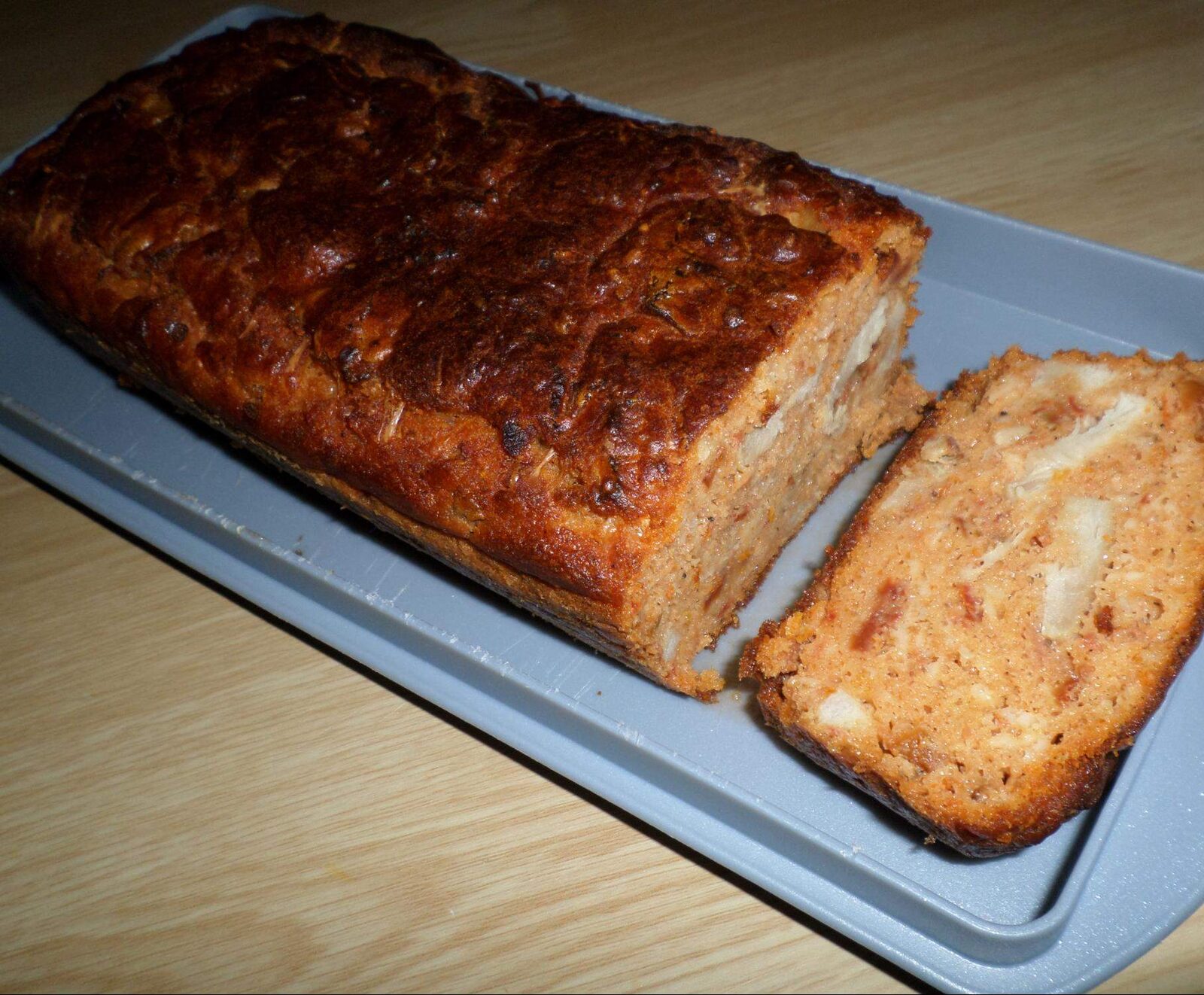 cake tomates séchées et poulet rôti