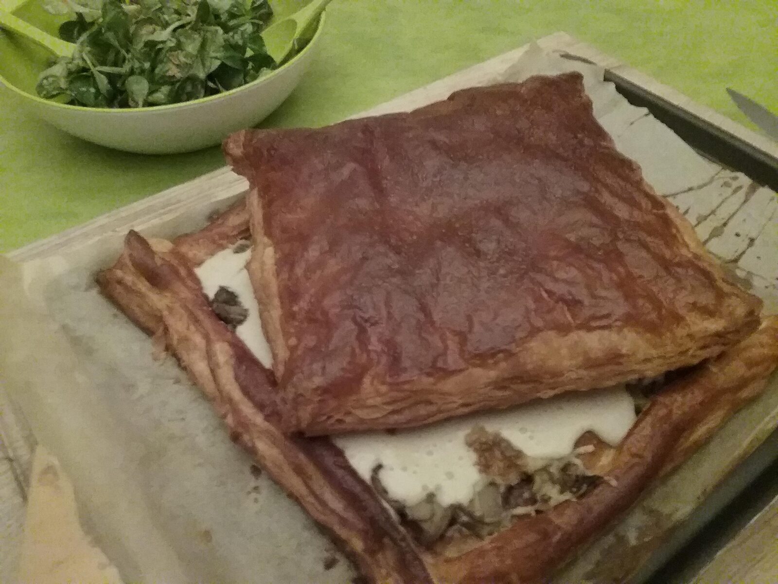 Carré feuilleté aux champignons