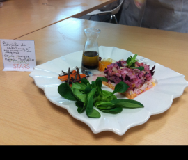 Céviche de cabillaud et son croquant de légumes