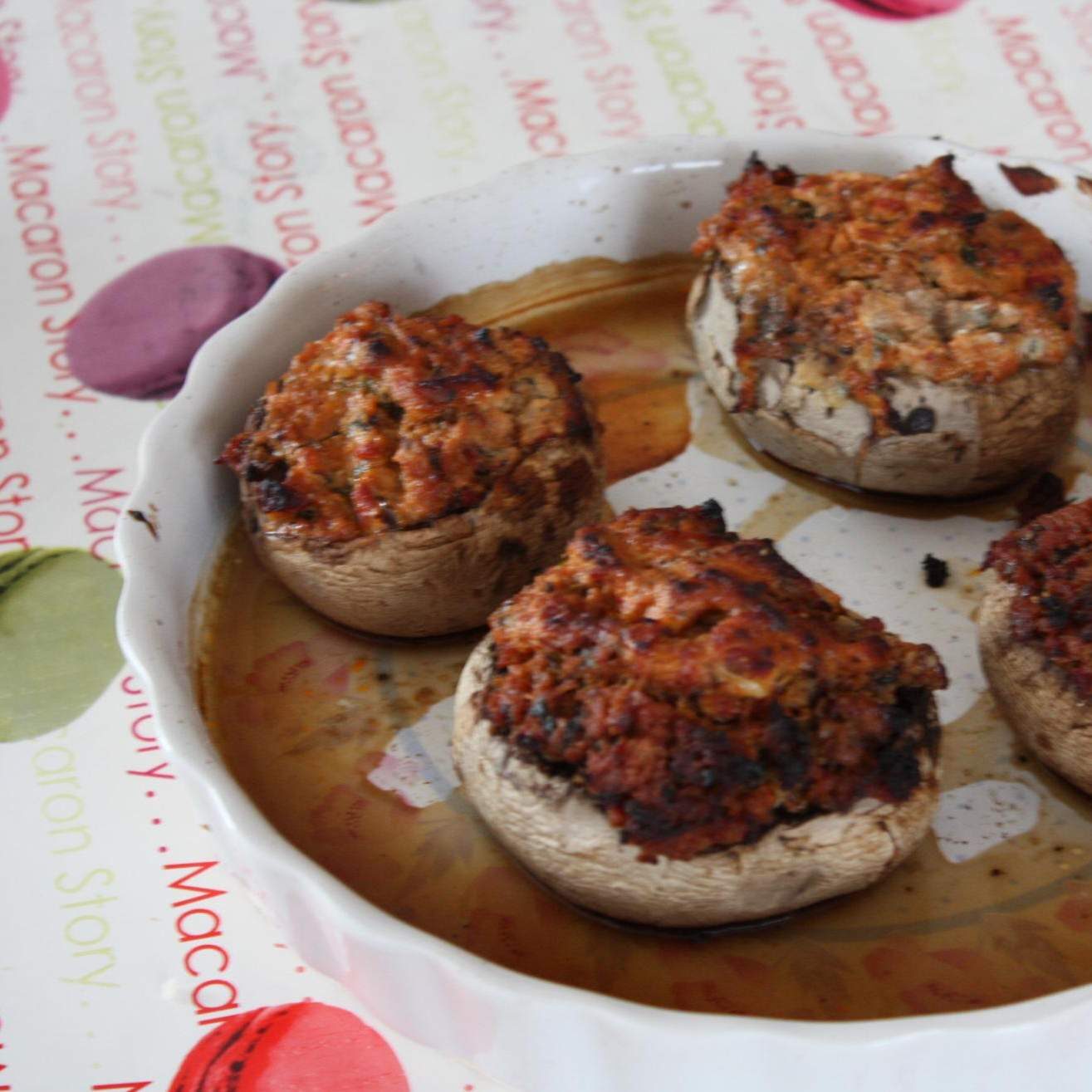 Champignons farcis au chorizo