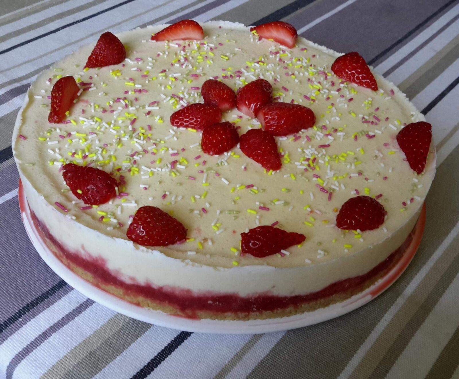 Cheesecake glacé à la fraise