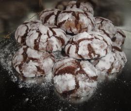 Chocolate Crinkles (craquelés au chocolat)