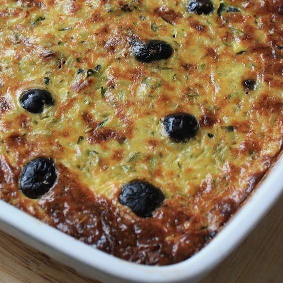 Clafoutis courgettes et olives