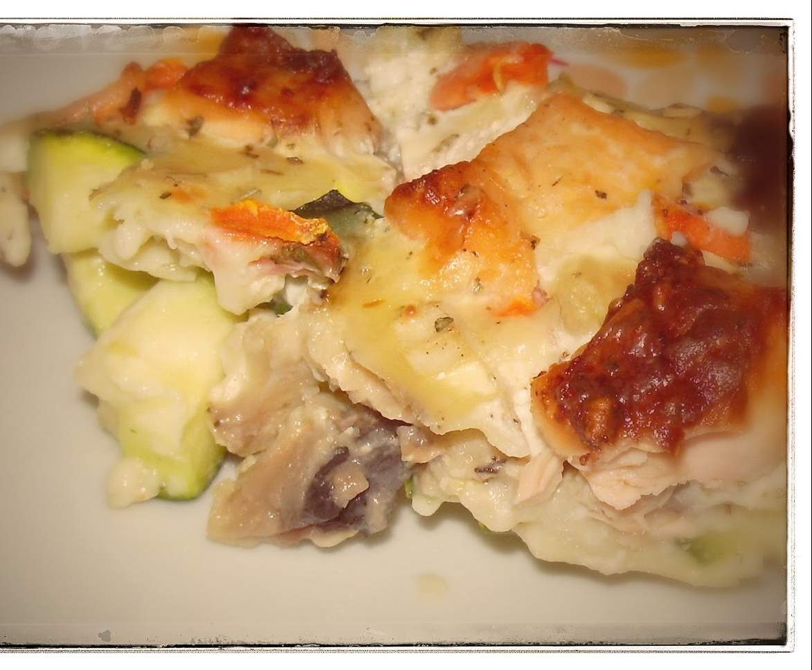 Clafoutis de saumon aux légumes