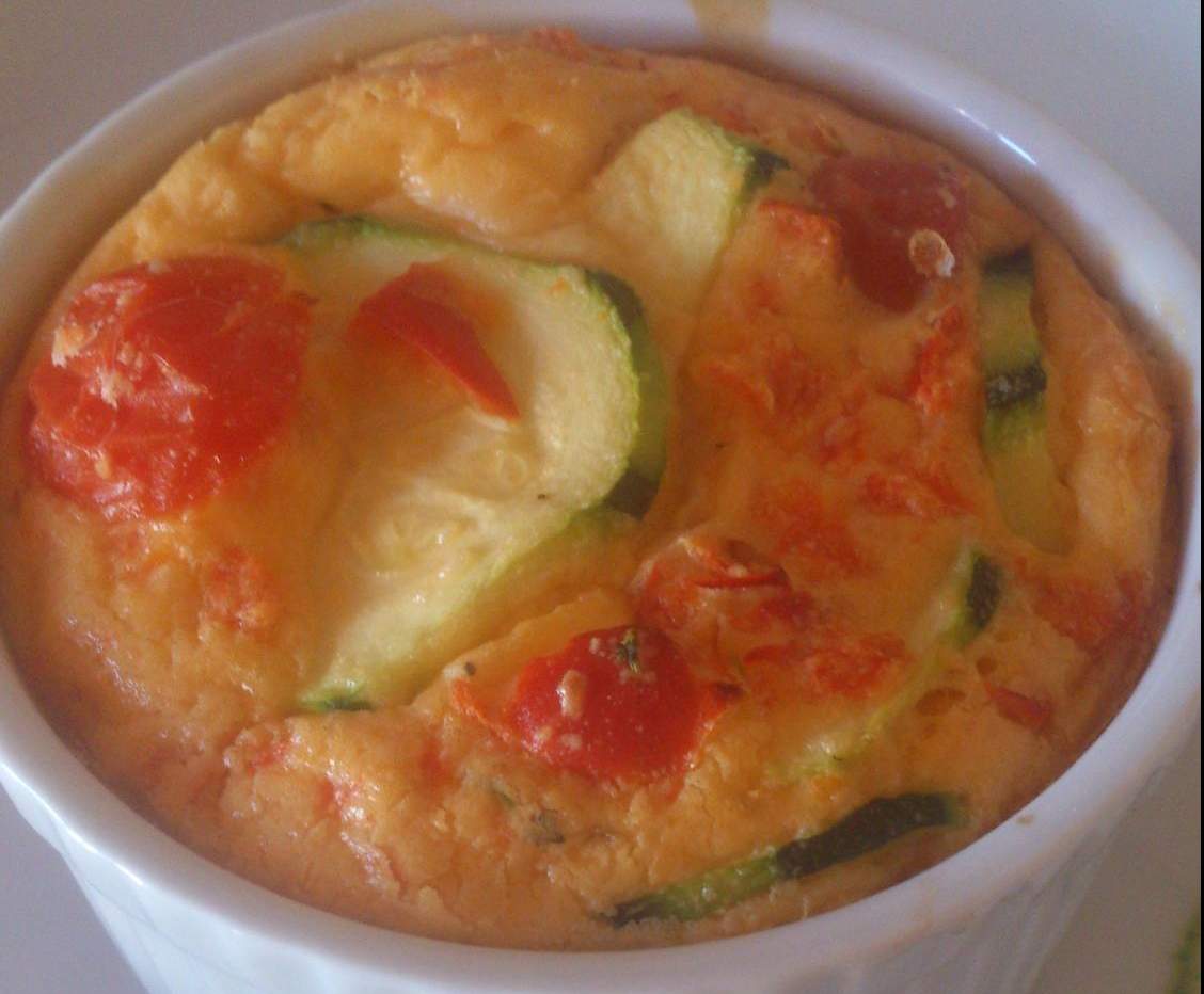 Clafoutis de tomates cerises à la ricotta
