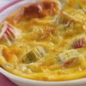 Clafoutis léger à la rhubarbe