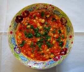 Coco de Paimpol aux tomates et poivrons