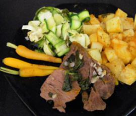 coeur de boeuf et sa farandole de légumes