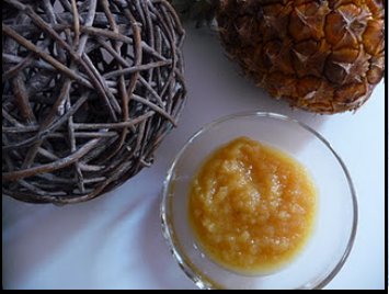 Compote pommes/ananas à la vanille