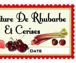 Confiture de Rhubarbe et cerises