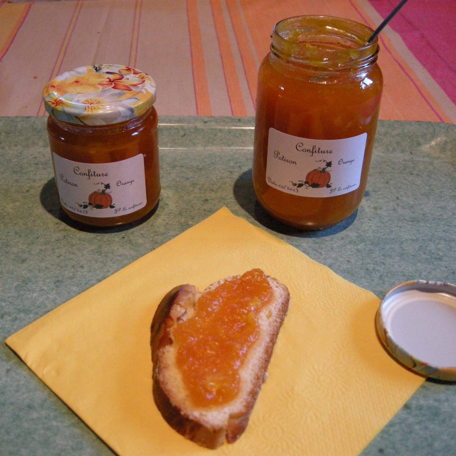 Confiture potiron à l'orange