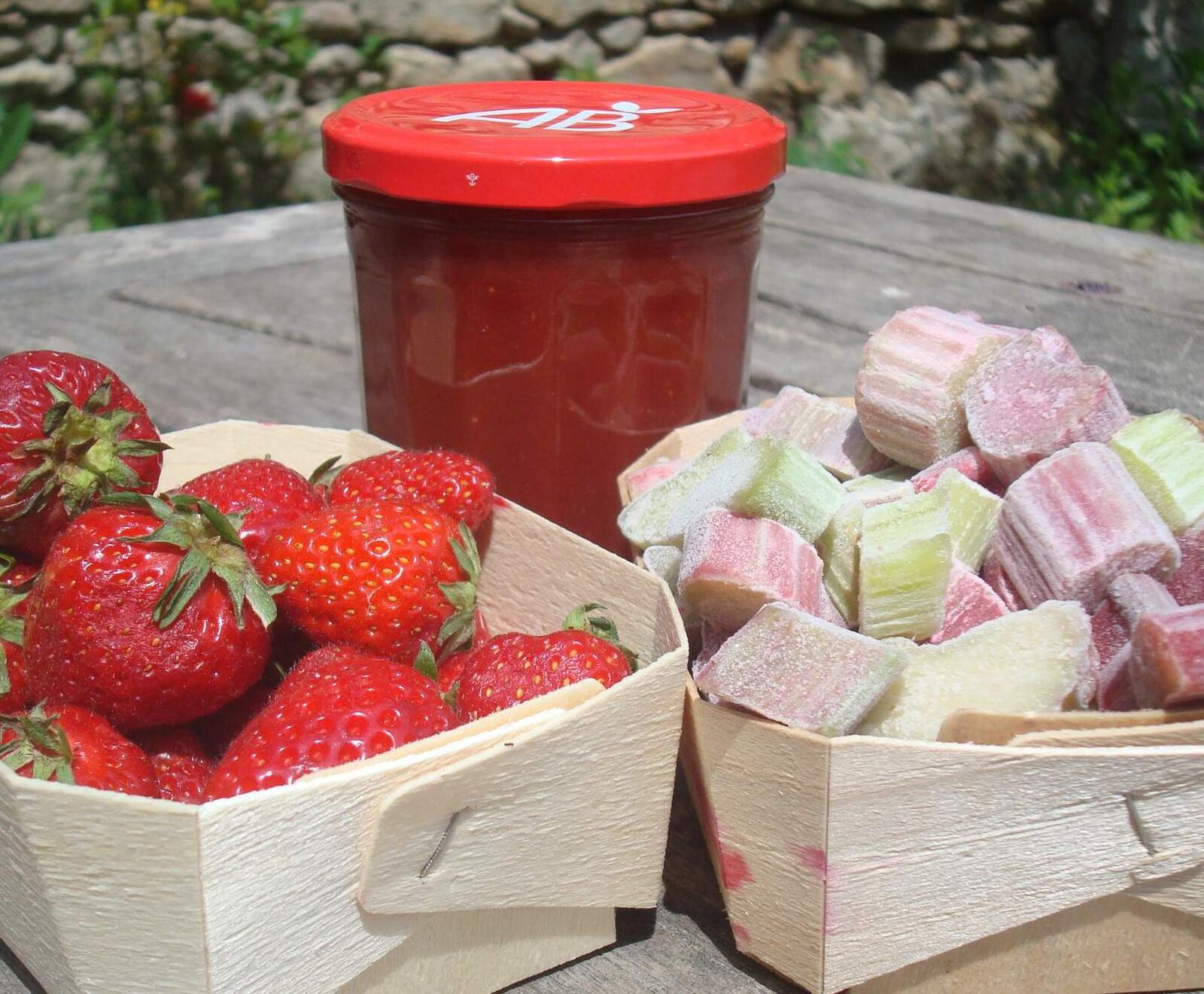 Confiture rhubarbe fraise