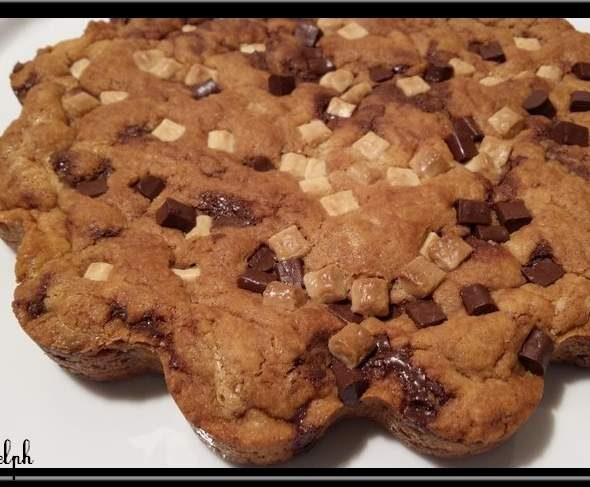 cookie géant chocolat blanc et noir