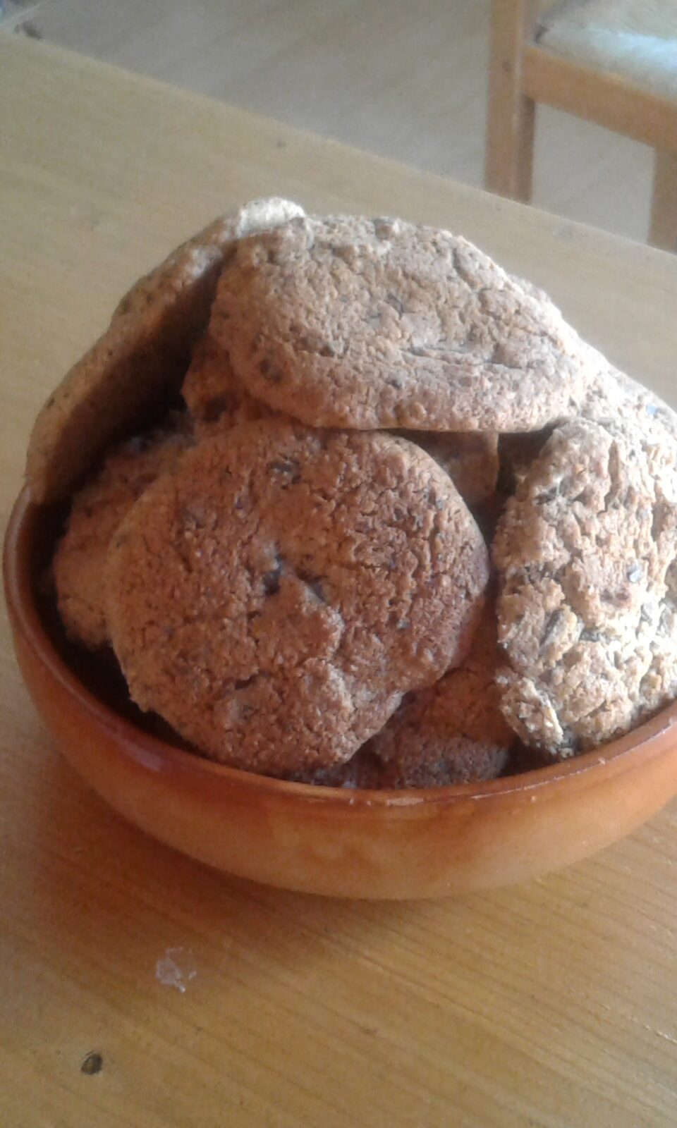 Cookies sans gluten châtaigne noisette choco