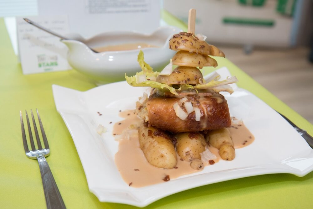 Cordon bleu de chicon en robe touquettoise, sauce avesnoise à l'ail fumé