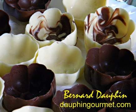 Coupelles en chocolat