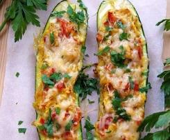 Courgette farcie tomate curry