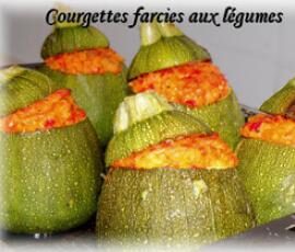 Courgettes farcies aux légumes